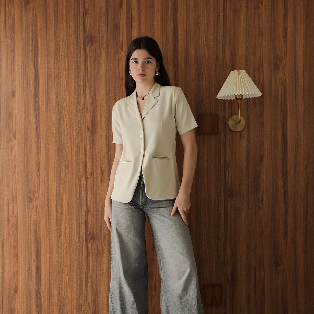 [Tutuloph] Bora Blazer [Short Sleeve] | Blazer Wanita Lengan Pendek | Outer Wanita Casual Formal Kerja Stylish