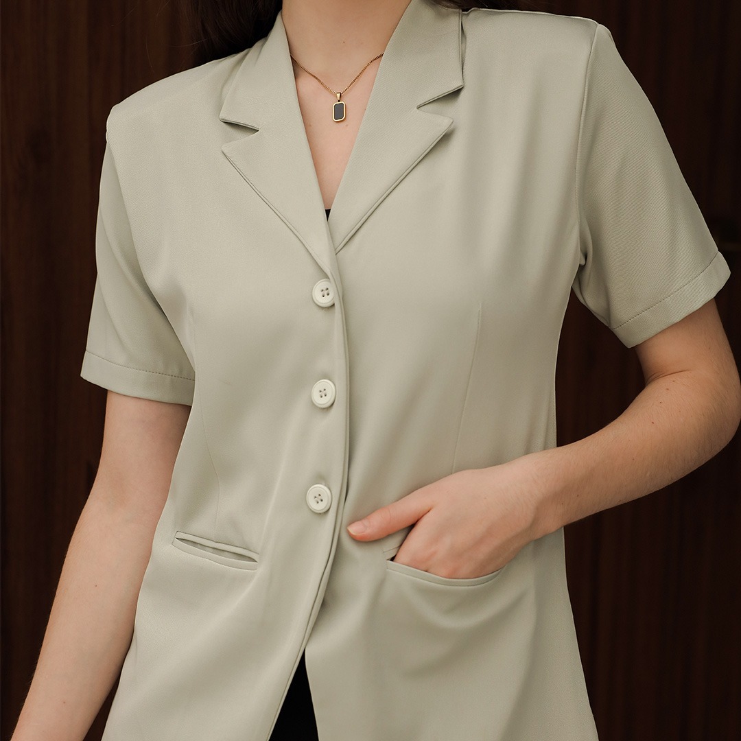 [Tutuloph] Bora Blazer [Short Sleeve] | Blazer Wanita Lengan Pendek | Outer Wanita Casual Formal Kerja Stylish