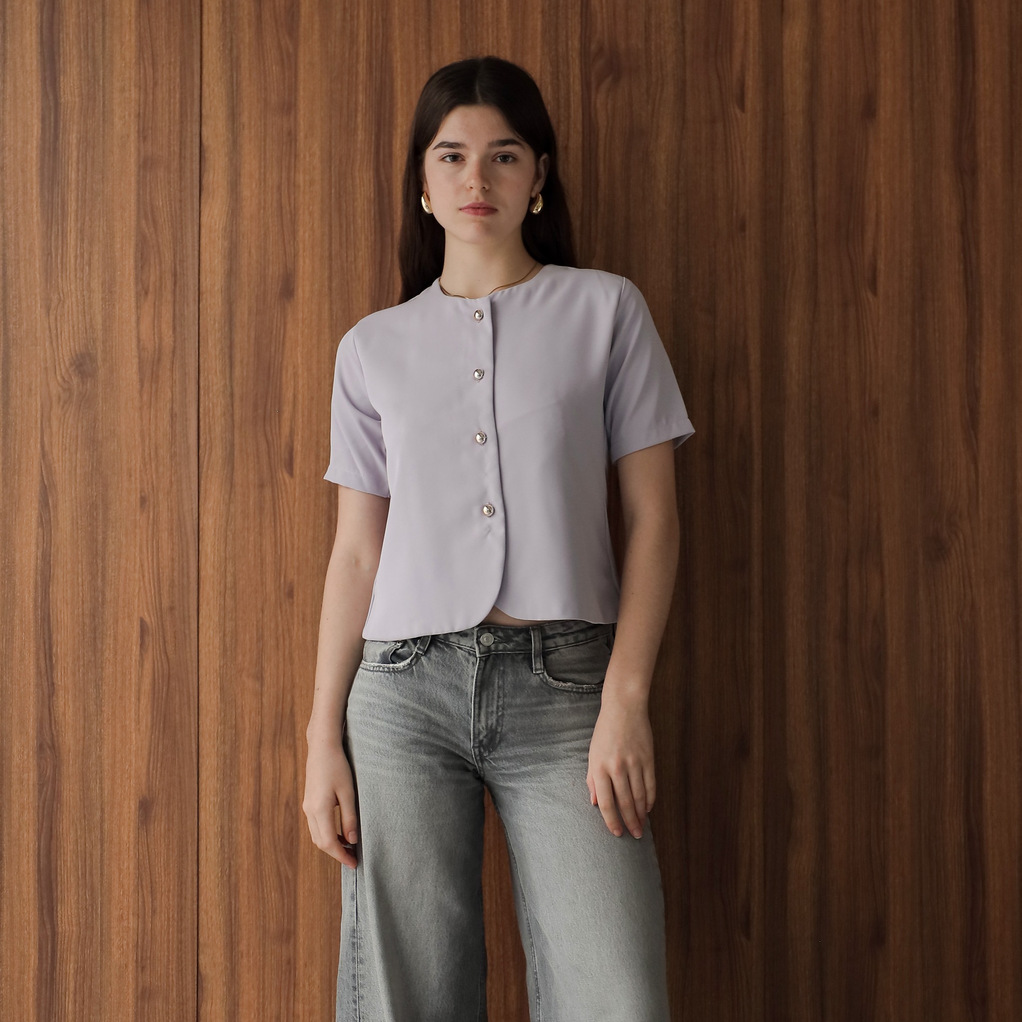[Tutuloph] Sena Blouse [Short Sleeve] | Blazer Lengan Pendek |  Blouse Wanita Casual Formal Look | Outerwear Ringan Elegan & Stylish