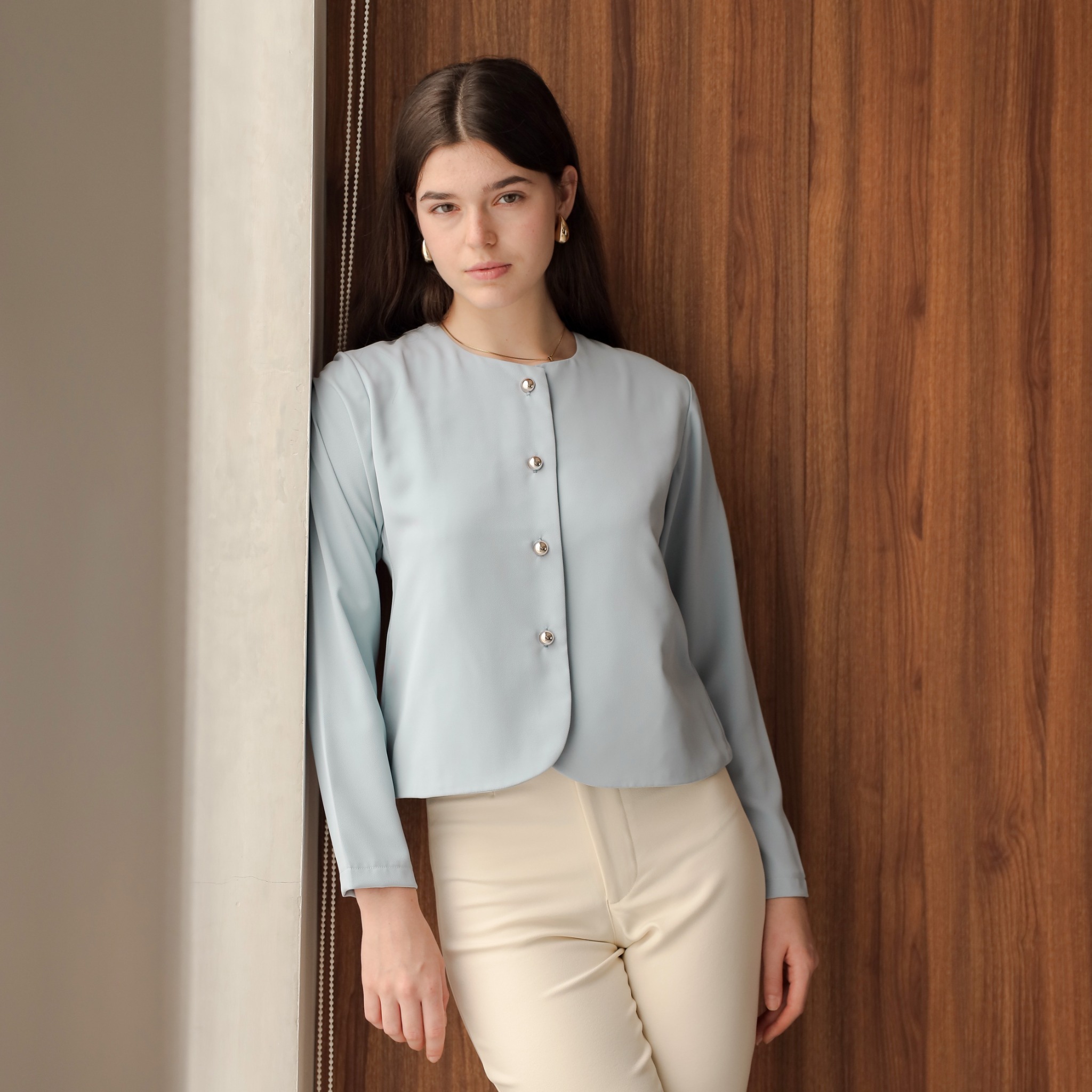 [Tutuloph] Sena Blouse [Long Sleeve] | Blazer Lengan Panjang |  Blouse Wanita Casual Formal Look | Outerwear Ringan Elegan & Stylish