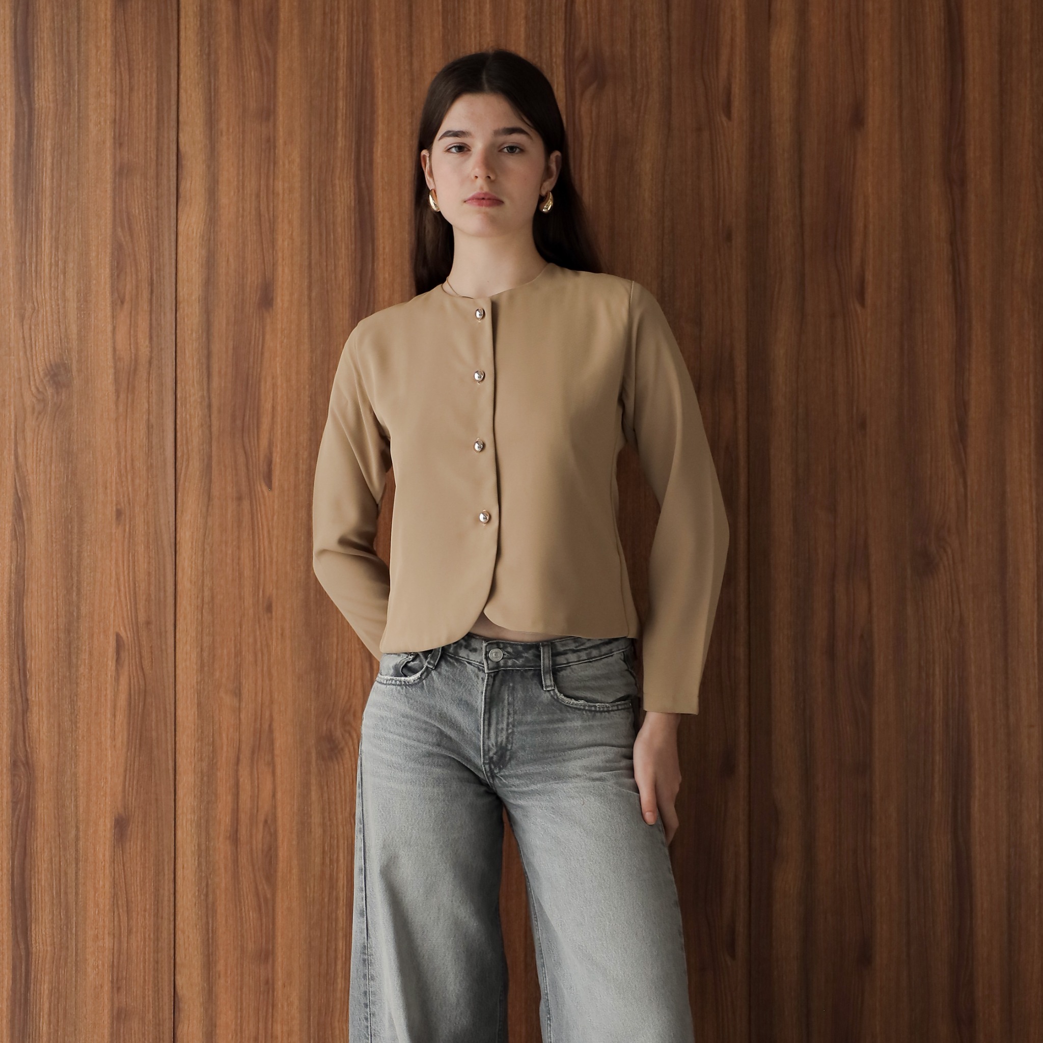 [Tutuloph] Sena Blouse [Long Sleeve] | Blazer Lengan Panjang |  Blouse Wanita Casual Formal Look | Outerwear Ringan Elegan & Stylish