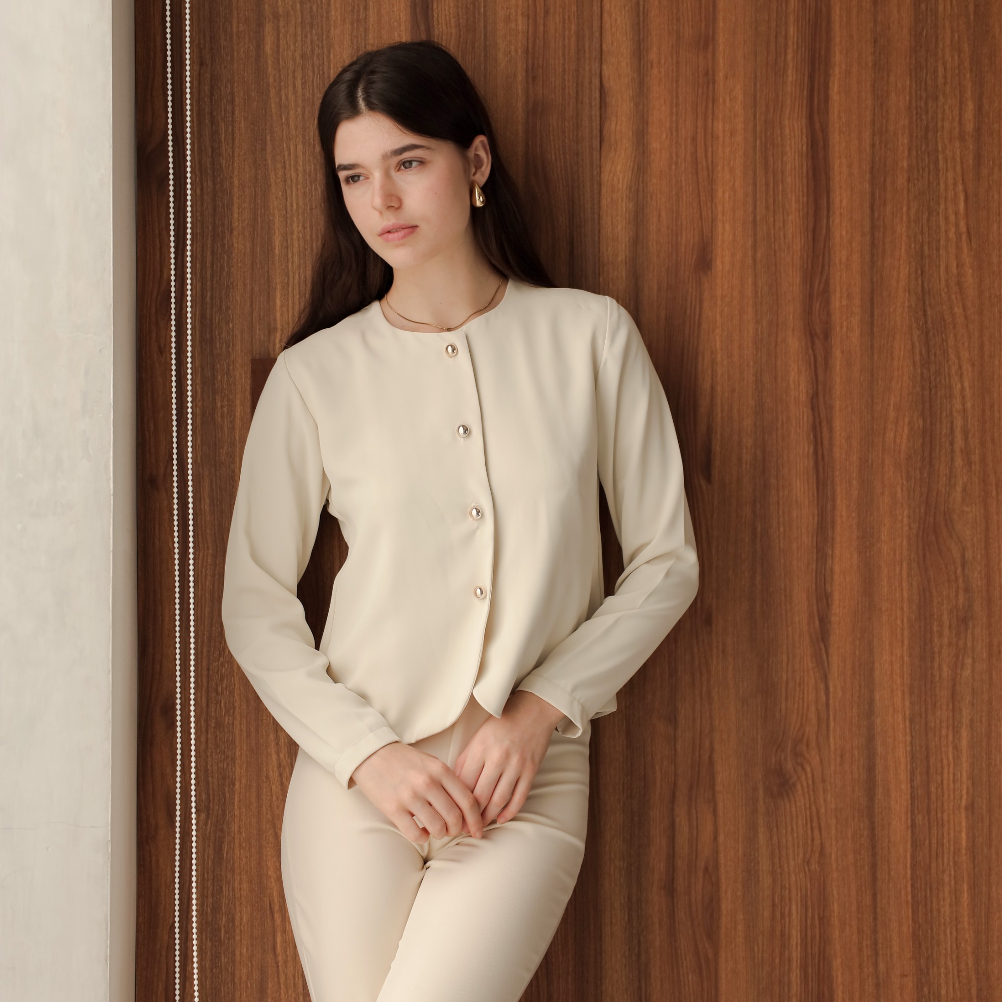 [Tutuloph] Sena Blouse [Long Sleeve] | Blazer Lengan Panjang |  Blouse Wanita Casual Formal Look | Outerwear Ringan Elegan & Stylish