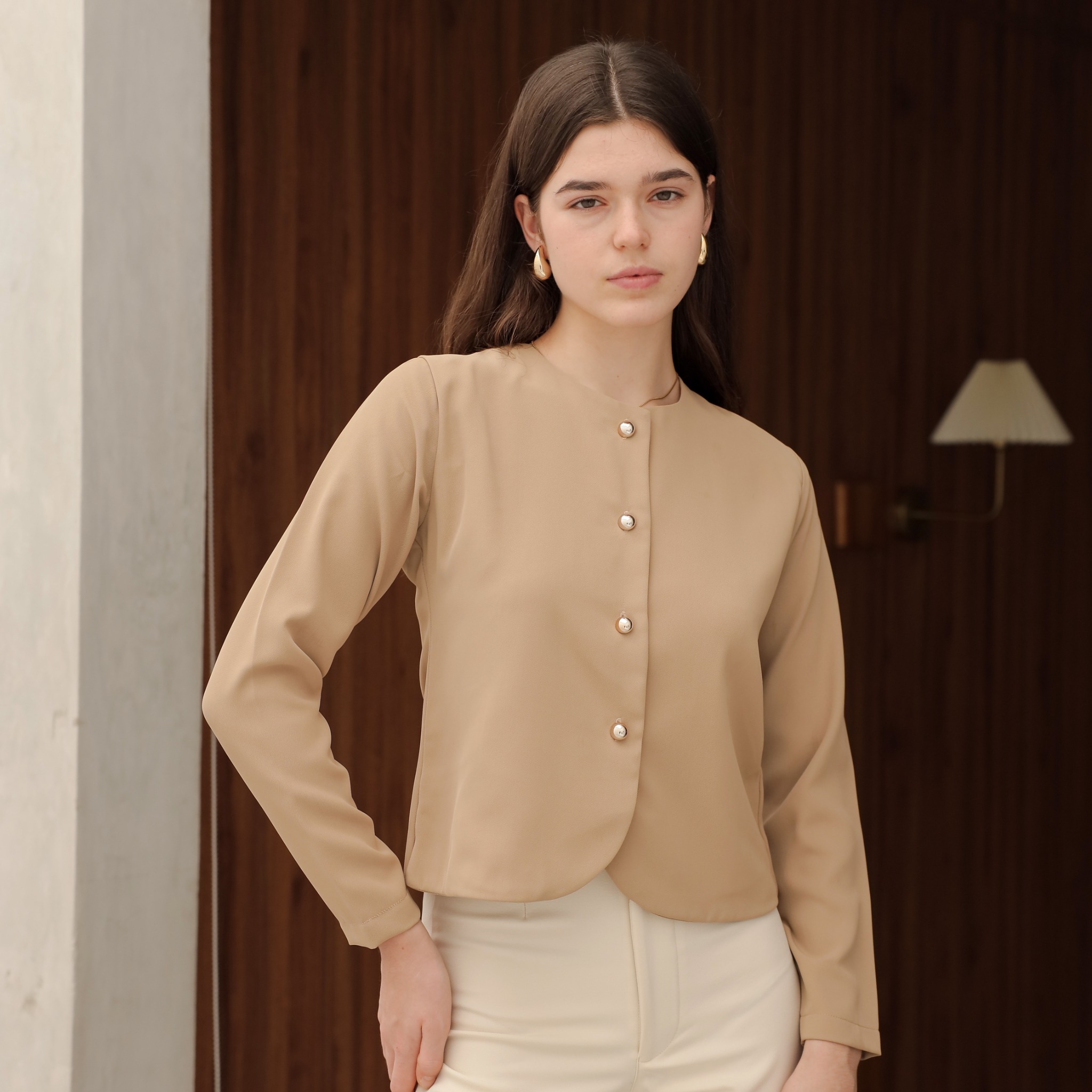 [Tutuloph] Sena Blouse [Long Sleeve] | Blazer Lengan Panjang |  Blouse Wanita Casual Formal Look | Outerwear Ringan Elegan & Stylish