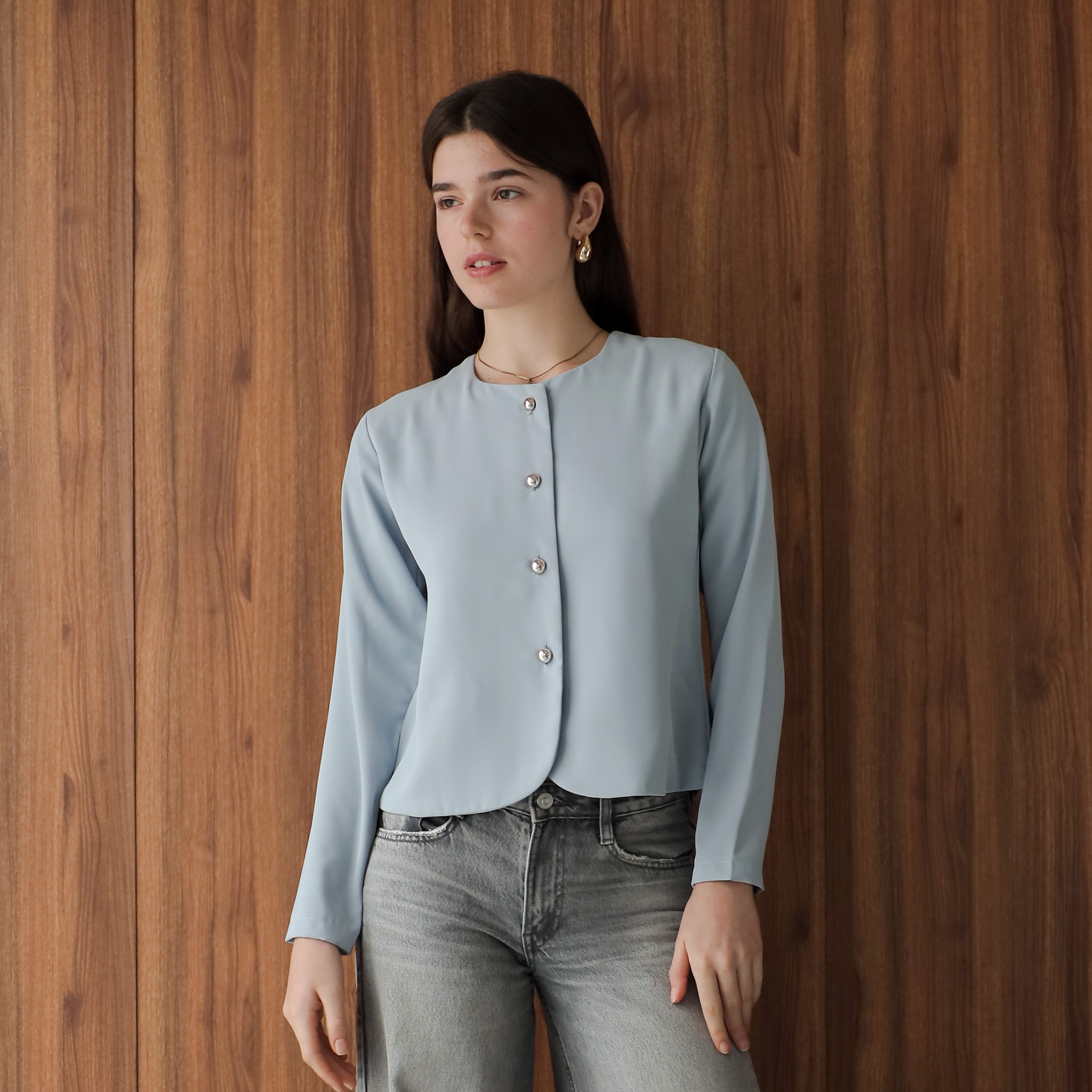 [Tutuloph] Sena Blouse [Long Sleeve] | Blazer Lengan Panjang |  Blouse Wanita Casual Formal Look | Outerwear Ringan Elegan & Stylish