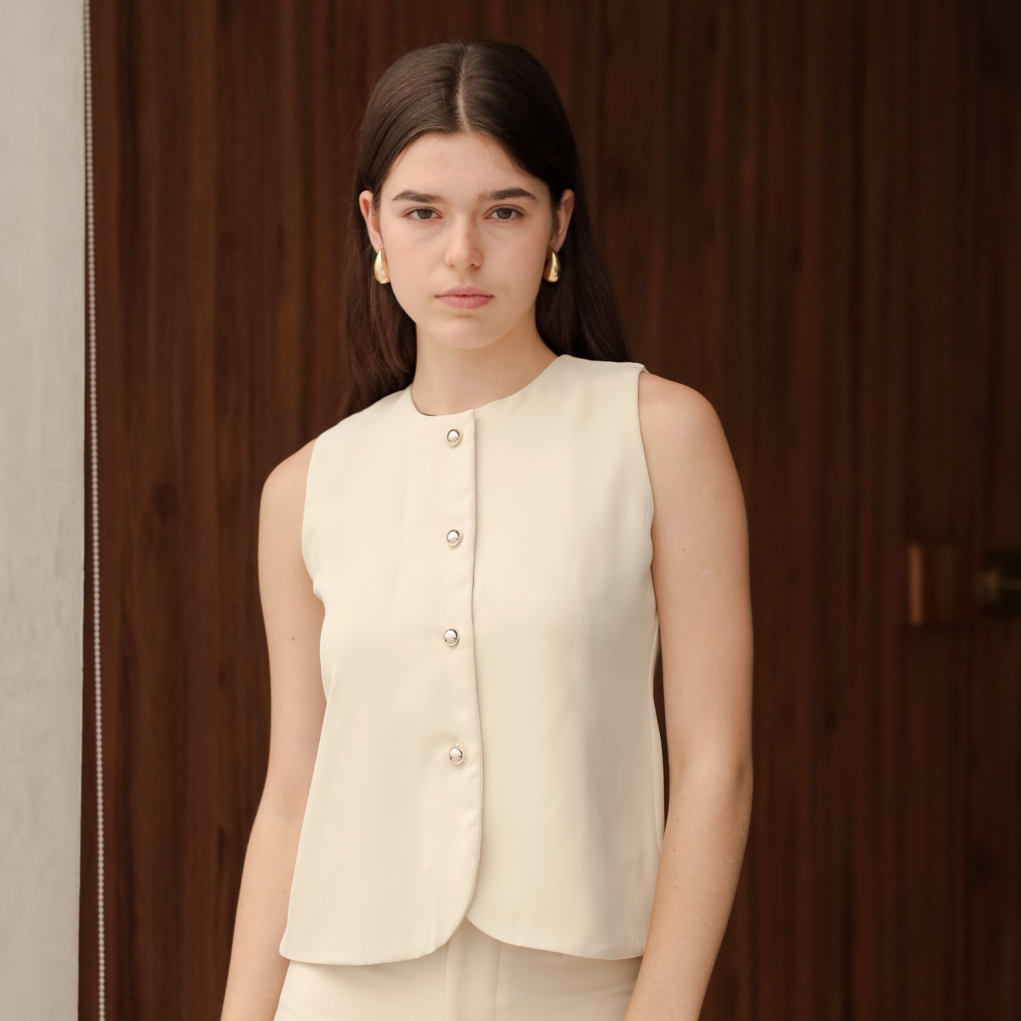 [Tutuloph] Hanni Tank Top [Sleeveless] | Blouse Tank Wanita Casual Formal Look | Atasan Wanita Casual Formal Elegan & Stylish