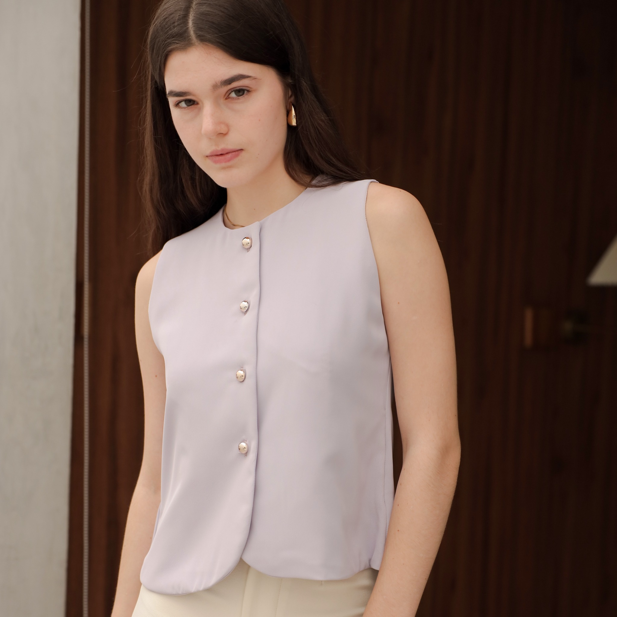 [Tutuloph] Hanni Tank Top [Sleeveless] | Blouse Tank Wanita Casual Formal Look | Atasan Wanita Casual Formal Elegan & Stylish