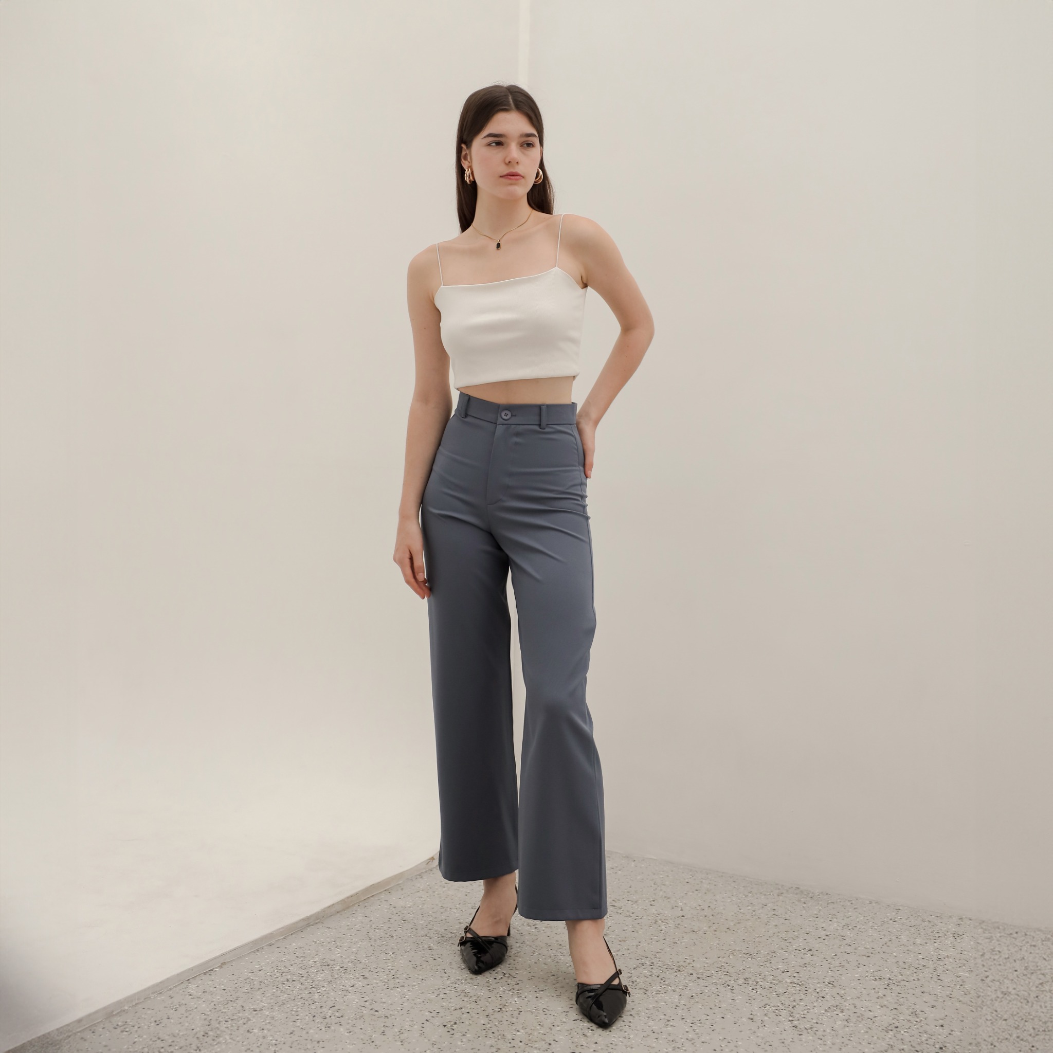 [Tutuloph] Kiara Pants [Long Cullote] | Celana Panjang Straight Highwaist Kulot Wanita