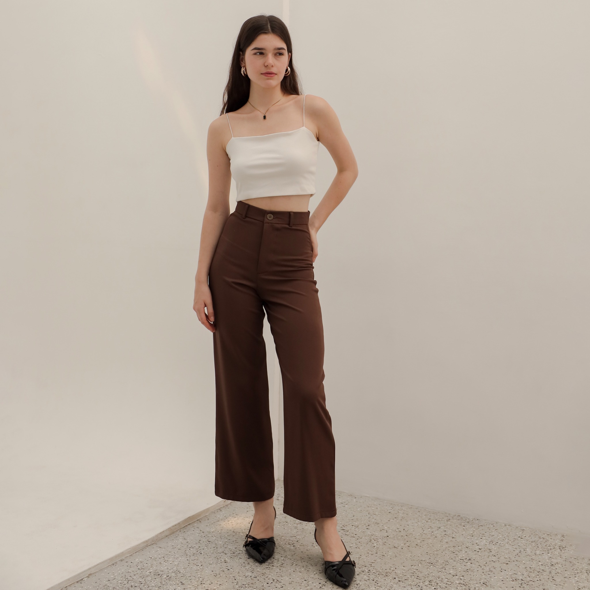 [Tutuloph] Kiara Pants [Long Cullote] | Celana Panjang Straight Highwaist Kulot Wanita