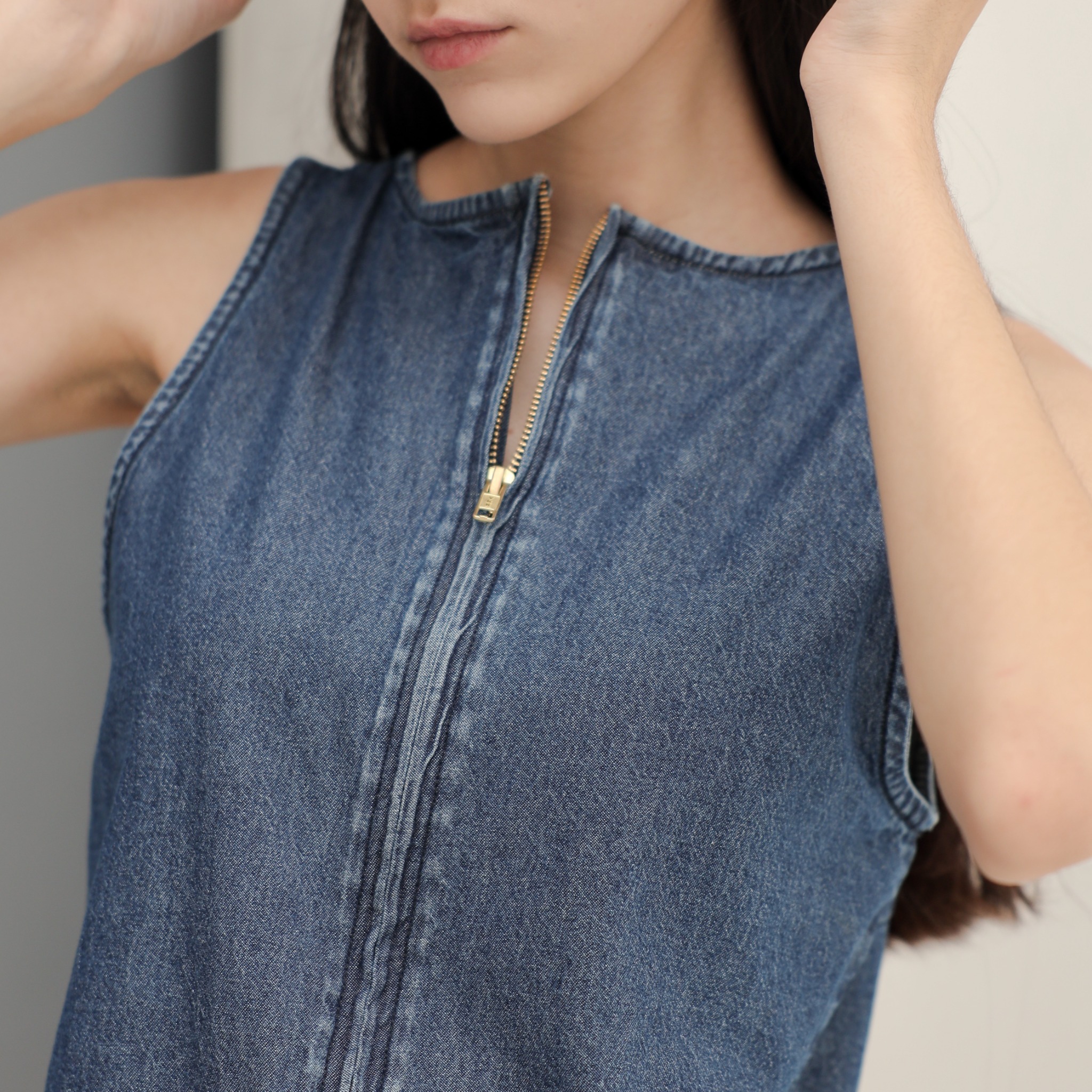 [Tutuloph] Elora Vest | Atasan Wanita Denim Top Jeans - Denim Collection | Vest Reversible Denim Casual Fashion Normal Bigsize