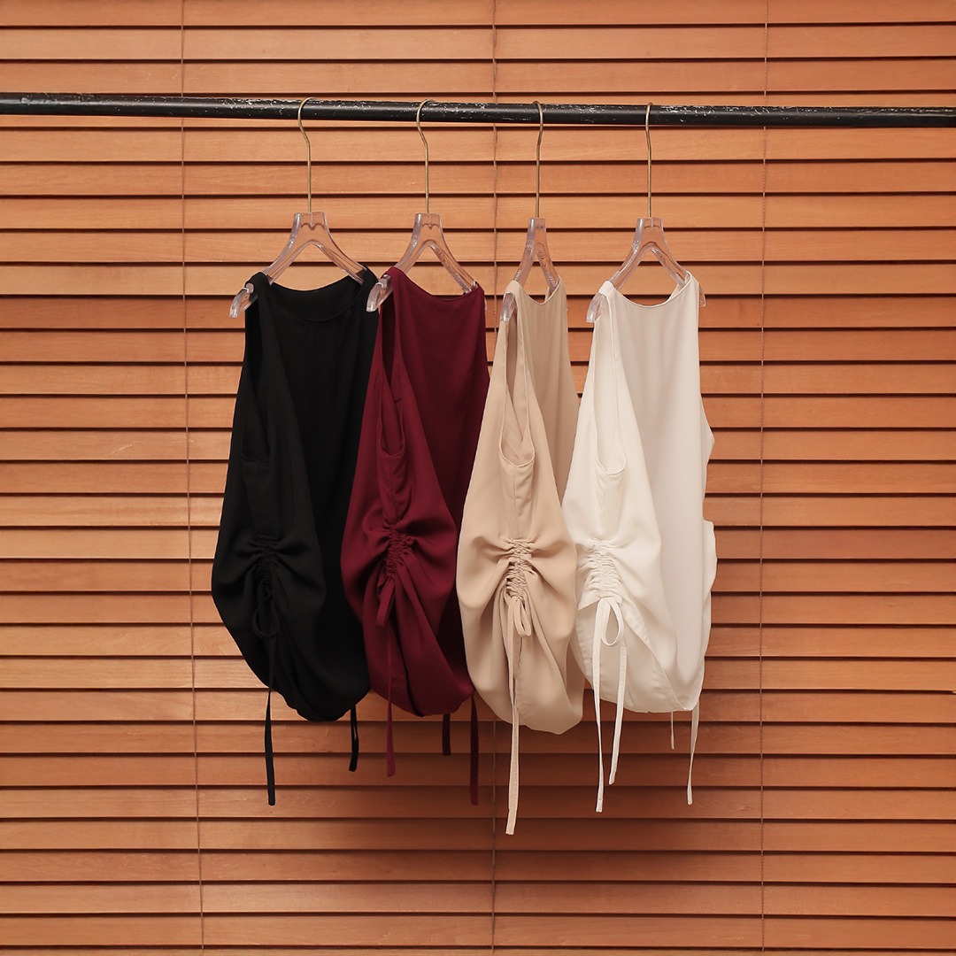 [Tutuloph] Grace Tank Top |  Blouse Tank Top Serut Wanita Casual Formal Look | Atasan Wanita Casual Formal Elegan & Stylish