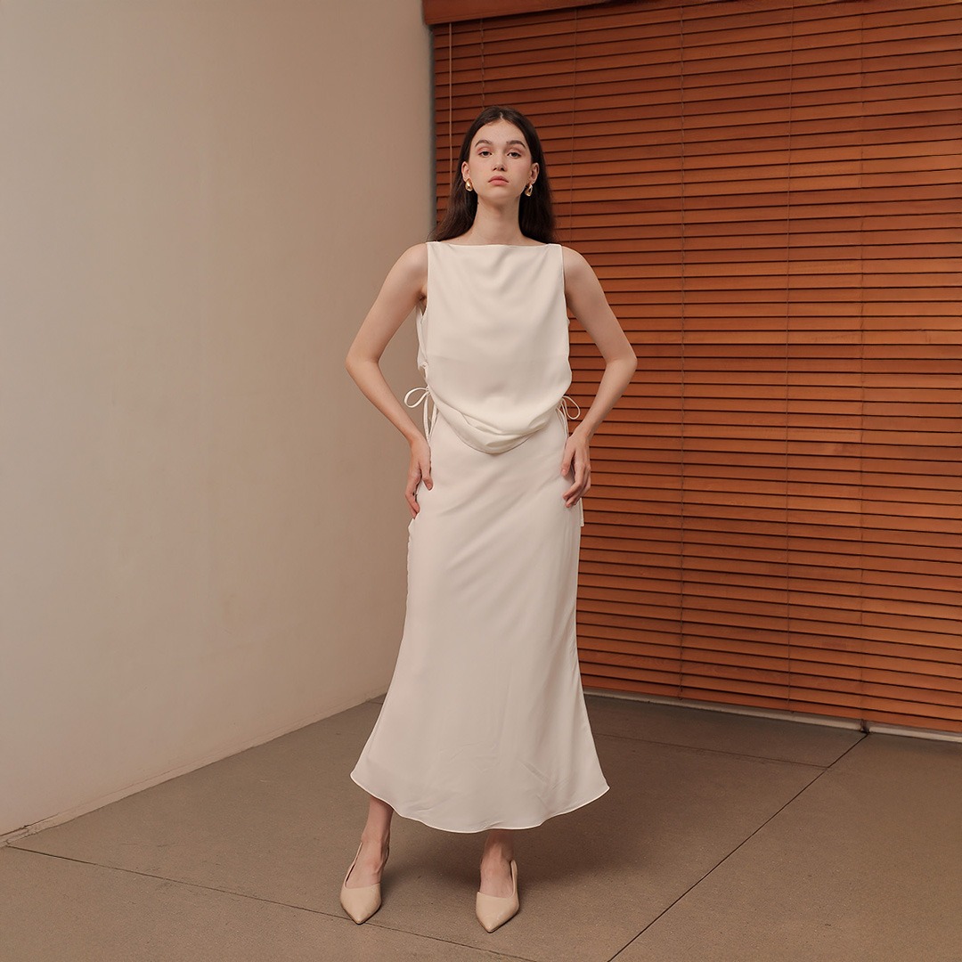 [Tutuloph] Grace Tank Top |  Blouse Tank Top Serut Wanita Casual Formal Look | Atasan Wanita Casual Formal Elegan & Stylish