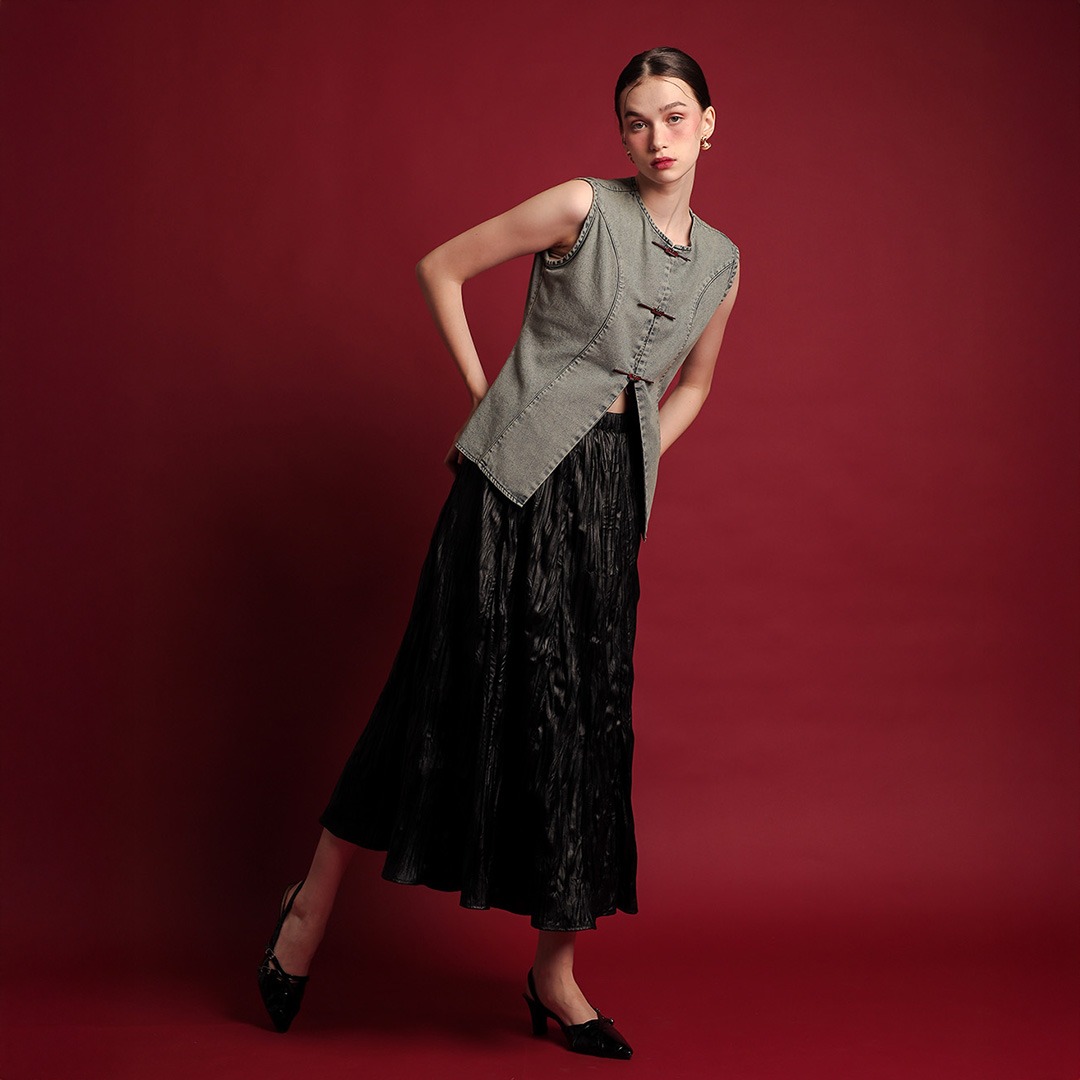 [Tutuloph] Vivy Tank Top | Tank Top Denim Wanita | Denim Collection