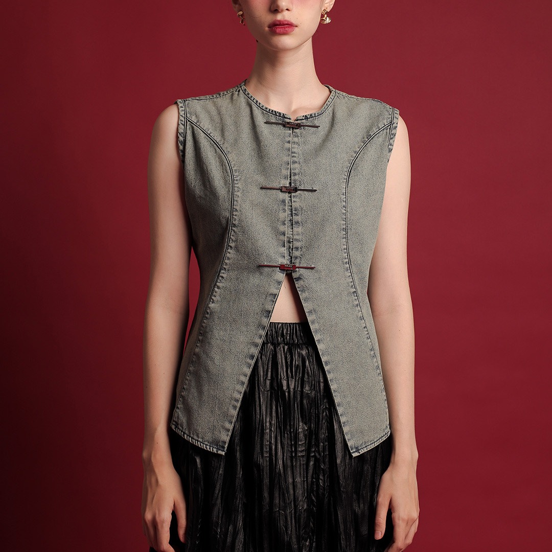 [Tutuloph] Vivy Tank Top | Tank Top Denim Wanita | Denim Collection