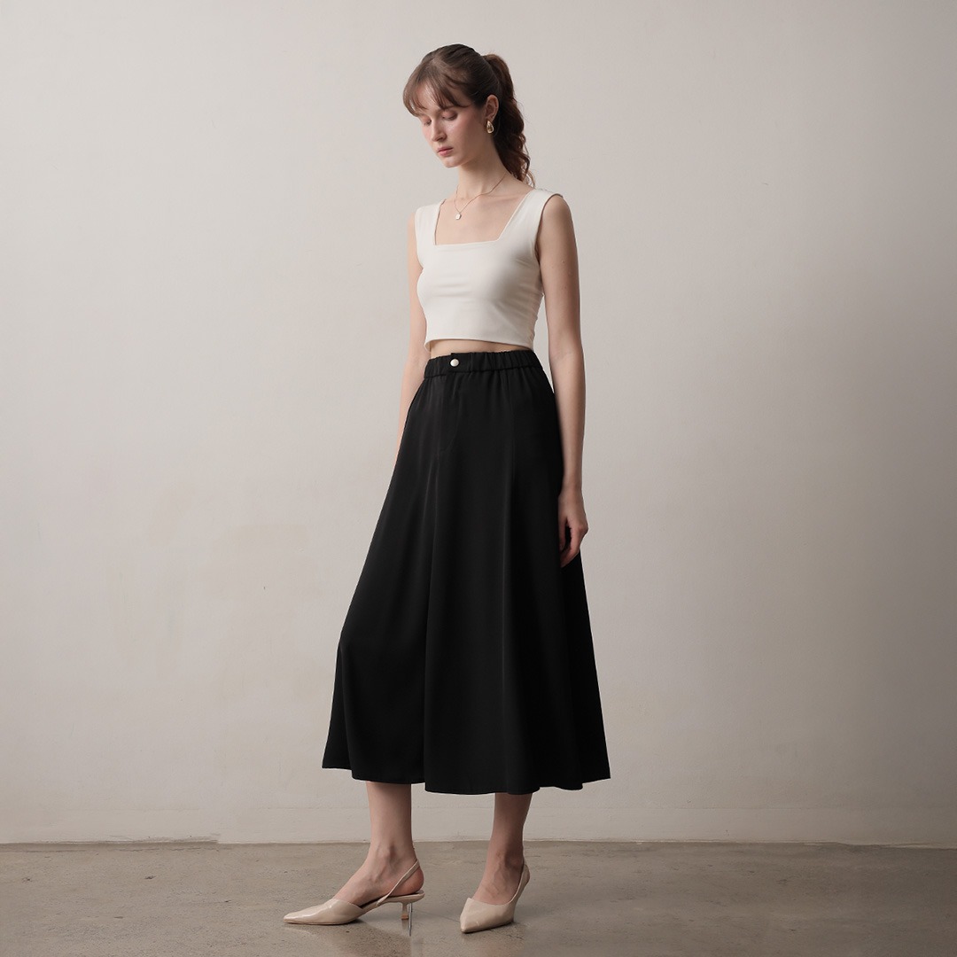[Tutuloph] Clara Skirt | Midi Skirt | Rok Karet Wanita Rok Midi Skirt Wanita Rok Midi Wanita Elegan & Casual | High Waist Skirt – Casual Look & Office Friendly