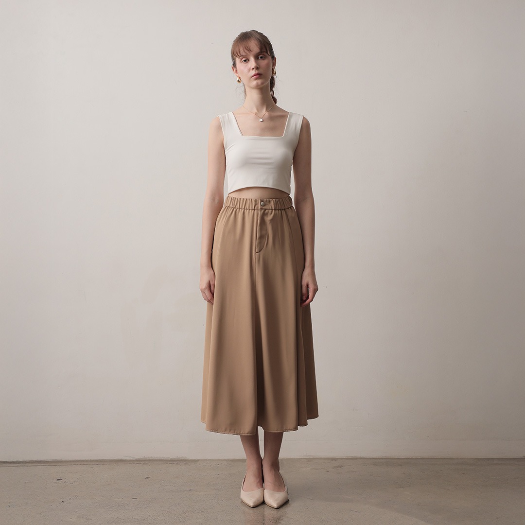 [Tutuloph] Clara Skirt | Midi Skirt | Rok Karet Wanita Rok Midi Skirt Wanita Rok Midi Wanita Elegan & Casual | High Waist Skirt – Casual Look & Office Friendly