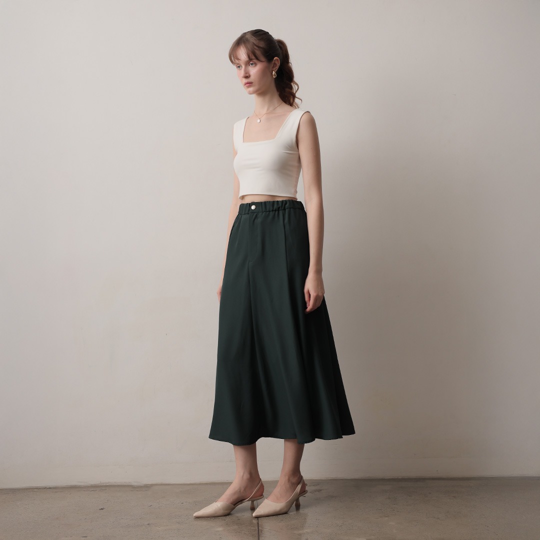 [Tutuloph] Clara Skirt | Midi Skirt | Rok Karet Wanita Rok Midi Skirt Wanita Rok Midi Wanita Elegan & Casual | High Waist Skirt – Casual Look & Office Friendly