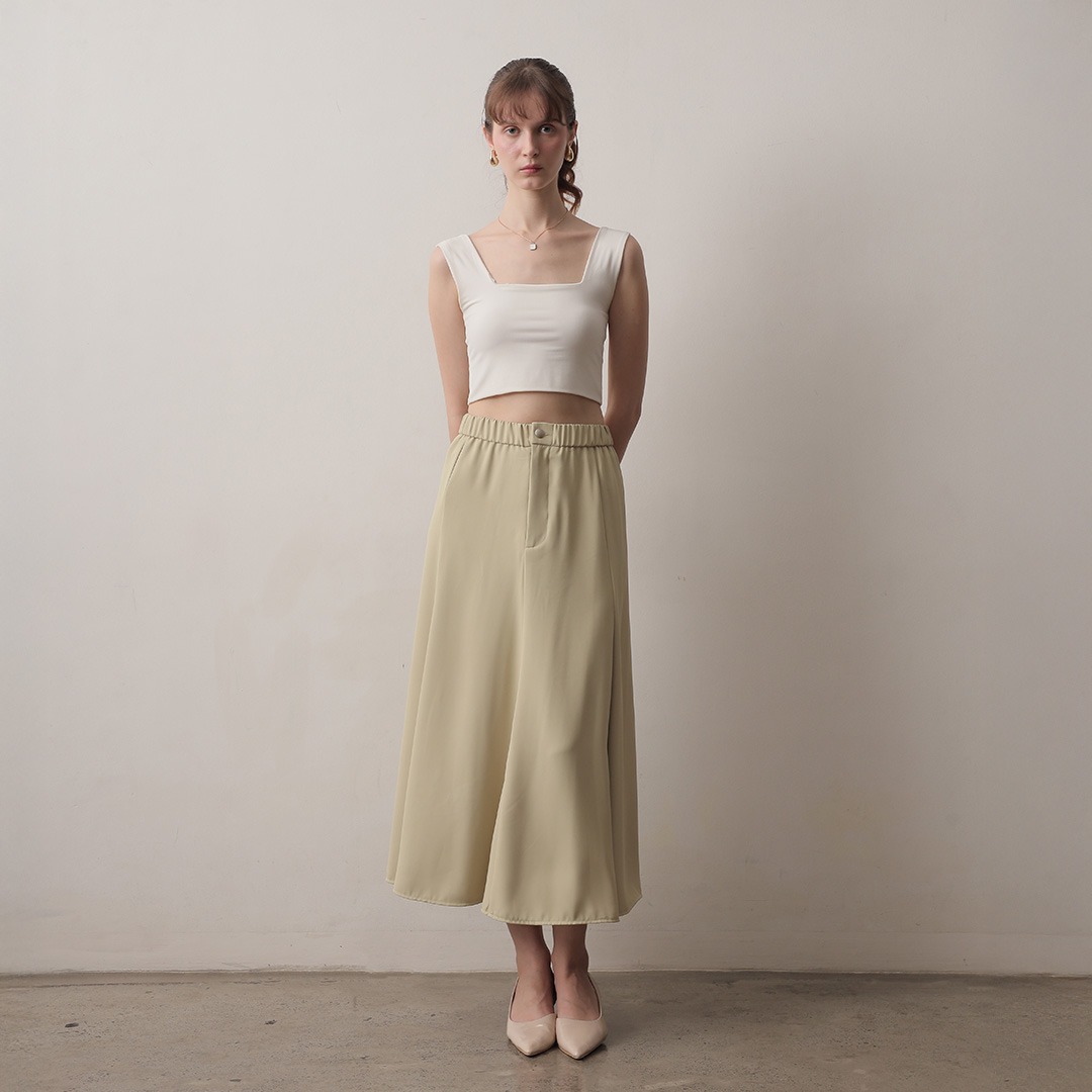 [Tutuloph] Clara Skirt | Midi Skirt | Rok Karet Wanita Rok Midi Skirt Wanita Rok Midi Wanita Elegan & Casual | High Waist Skirt – Casual Look & Office Friendly