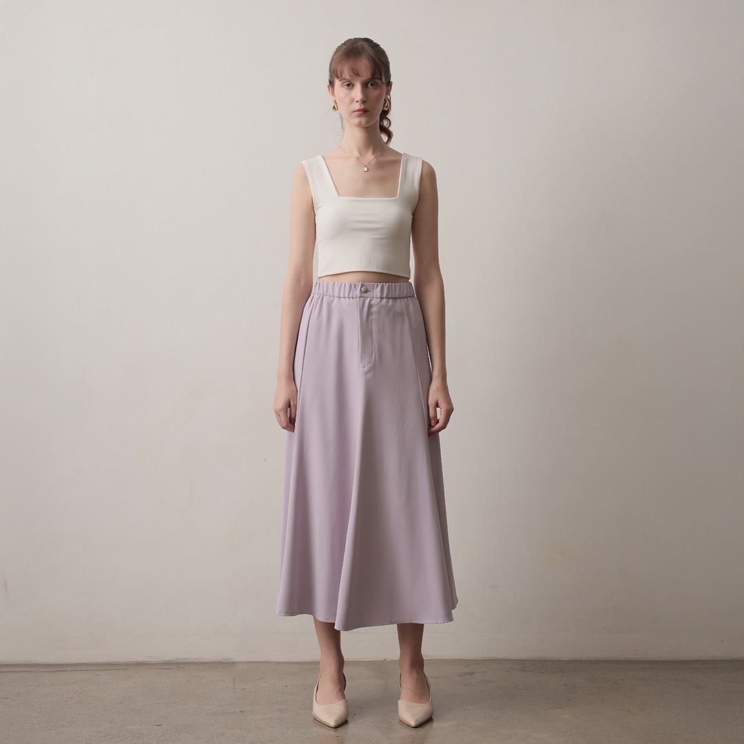 [Tutuloph] Clara Skirt | Midi Skirt | Rok Karet Wanita Rok Midi Skirt Wanita Rok Midi Wanita Elegan & Casual | High Waist Skirt – Casual Look & Office Friendly