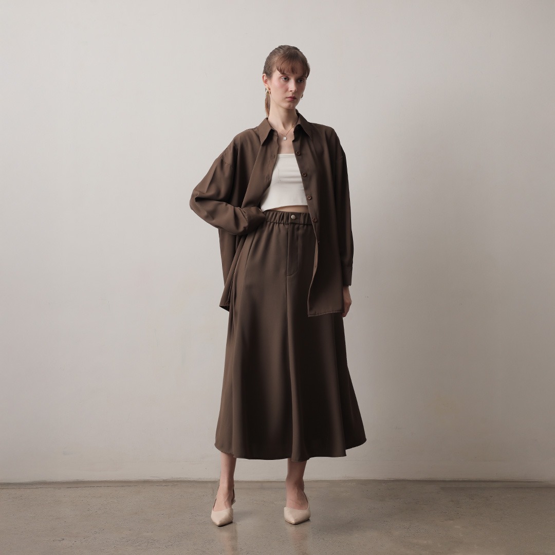 [Tutuloph] Lowell Oversized Shirt | Kemeja Oversized Wanita Lengan Panjang | Kemeja Casual Stylish Korean Look | Kemeja Cewek Jumbo Polos / Motif untuk Daily & Office Wear