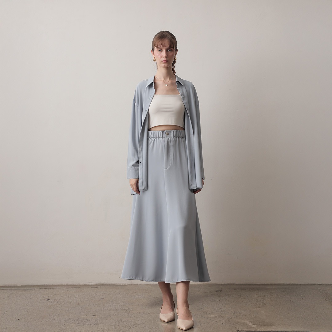 [Tutuloph] Lowell Oversized Shirt | Kemeja Oversized Wanita Lengan Panjang | Kemeja Casual Stylish Korean Look | Kemeja Cewek Jumbo Polos / Motif untuk Daily & Office Wear