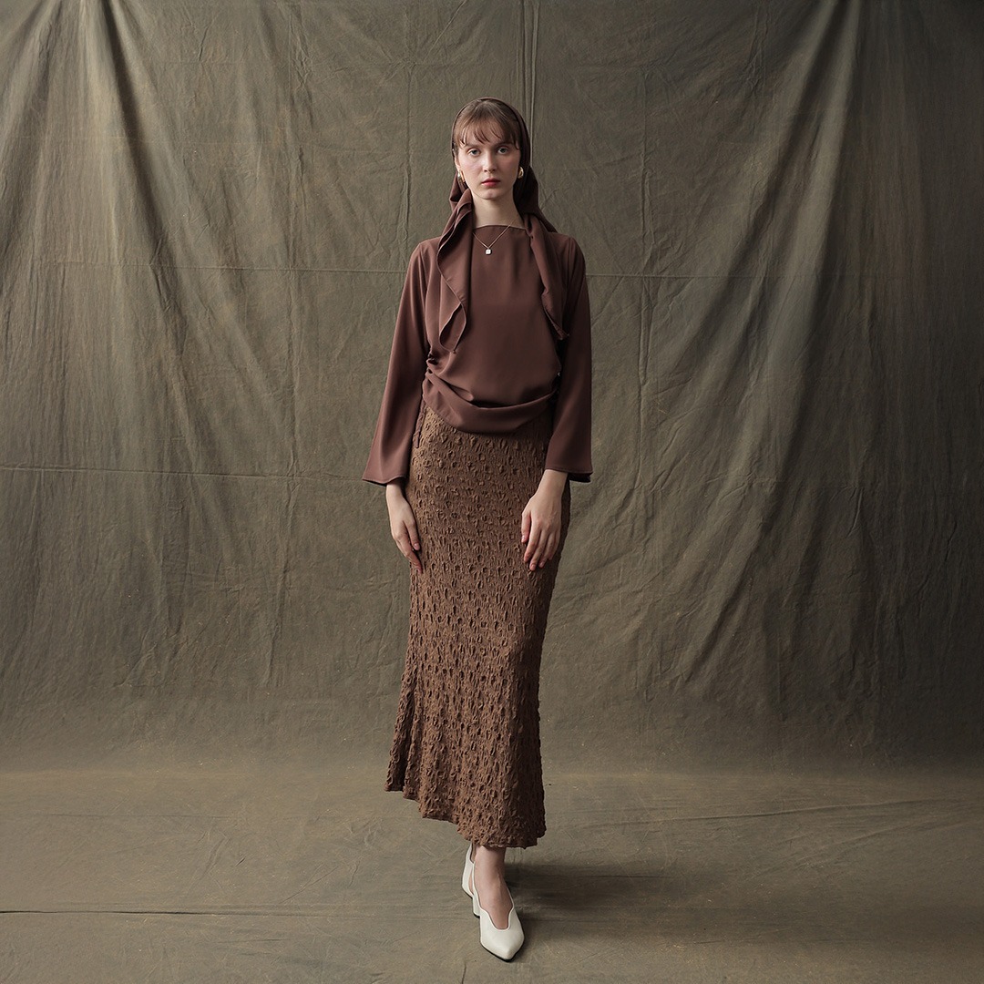 [Tutuloph] Saira Blouse | Long Sleeve | Blouse Serut Pinggang Wanita Lengan Panjang | Kemeja Casual Stylish Look | Kemeja Cewek Jumbo Polos / Motif untuk Daily & Office Wear Hijab Friendly