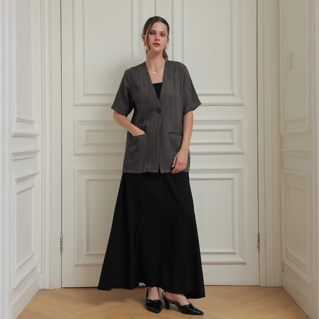 [Tutuloph] Willow Outer Motif | Daily Outerwear Wanita Lengan Panjang Casual | Outer Fit to Big Size – Ringan, Stylish & Nyaman untuk Daily Look Office Kantor