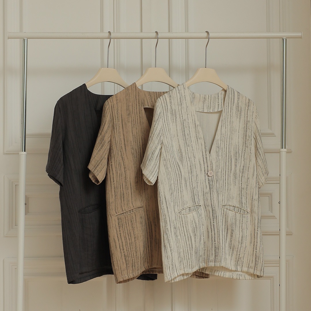 [Tutuloph] Willow Outer Motif | Daily Outerwear Wanita Lengan Panjang Casual | Outer Fit to Big Size – Ringan, Stylish & Nyaman untuk Daily Look Office Kantor