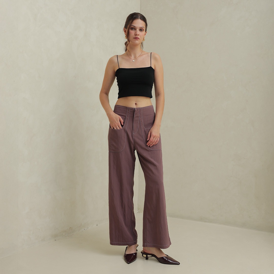 [Tutuloph] Hazel Pants | Celana Kulot Wanita High Waist Kantong Depan | Celana Kulot Casual & Nyaman untuk Daily Look – Tersedia Ukuran Jumbo Bigsize