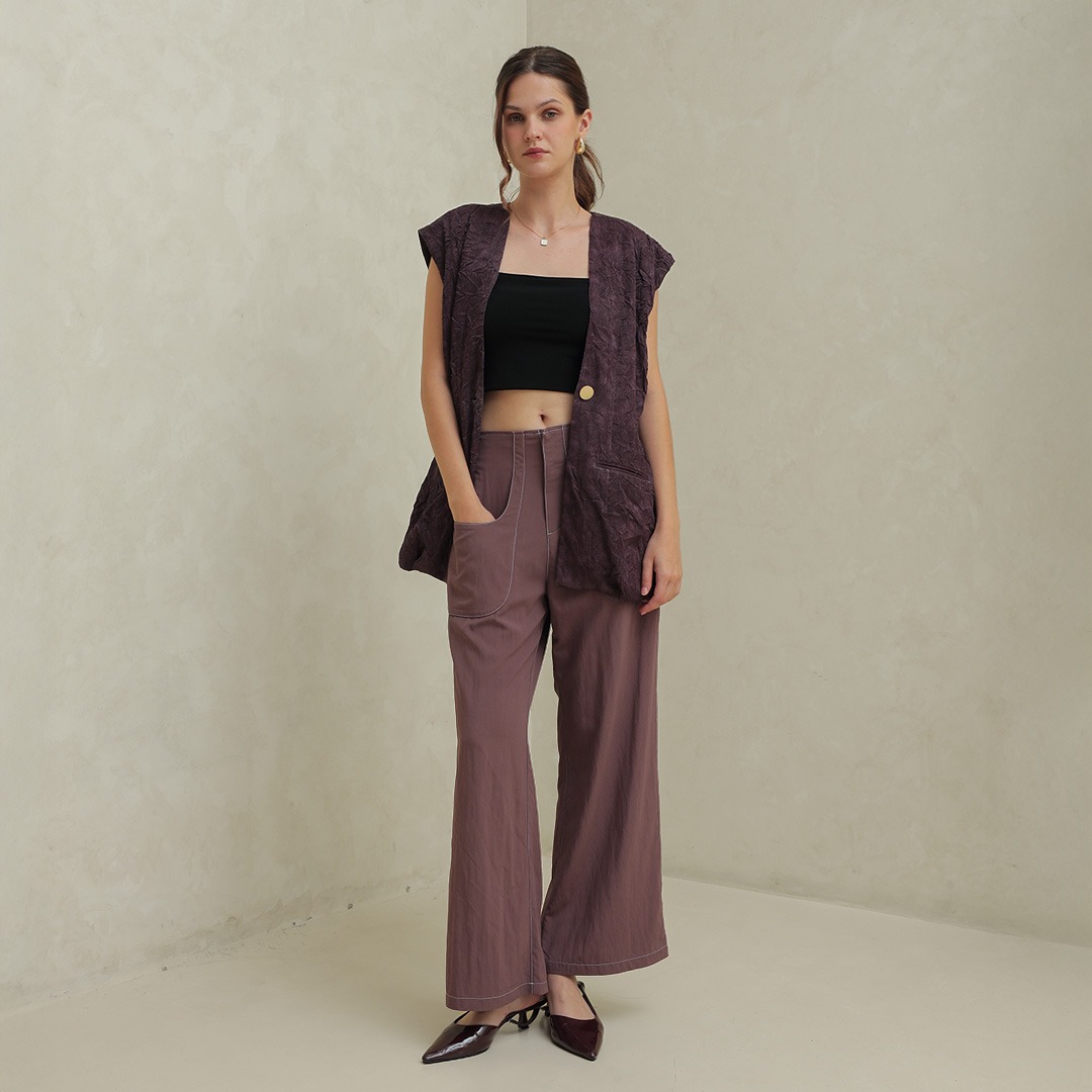 [Tutuloph] Hazel Pants | Celana Kulot Wanita High Waist Kantong Depan | Celana Kulot Casual & Nyaman untuk Daily Look – Tersedia Ukuran Jumbo Bigsize