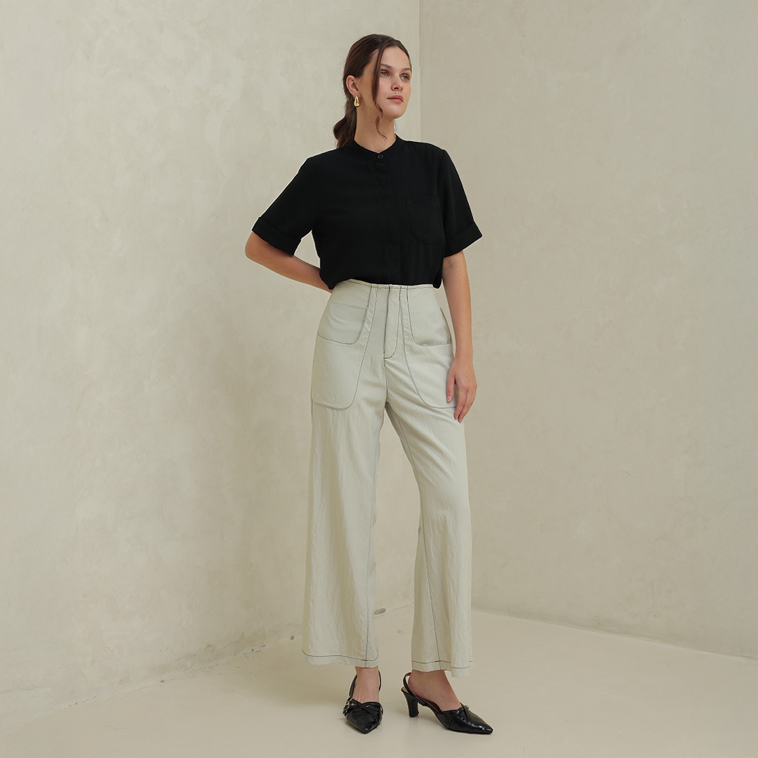 [Tutuloph] Hazel Pants | Celana Kulot Wanita High Waist Kantong Depan | Celana Kulot Casual & Nyaman untuk Daily Look – Tersedia Ukuran Jumbo Bigsize