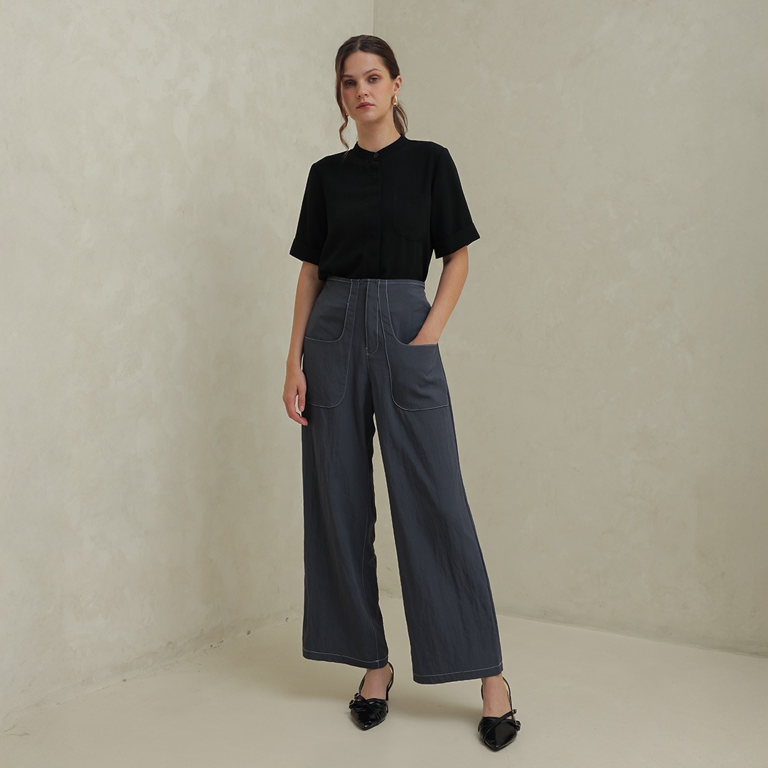 [Tutuloph] Hazel Pants | Celana Kulot Wanita High Waist Kantong Depan | Celana Kulot Casual & Nyaman untuk Daily Look – Tersedia Ukuran Jumbo Bigsize