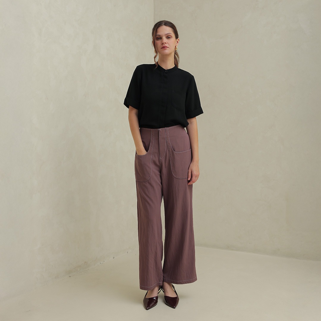 [Tutuloph] Hazel Pants | Celana Kulot Wanita High Waist Kantong Depan | Celana Kulot Casual & Nyaman untuk Daily Look – Tersedia Ukuran Jumbo Bigsize