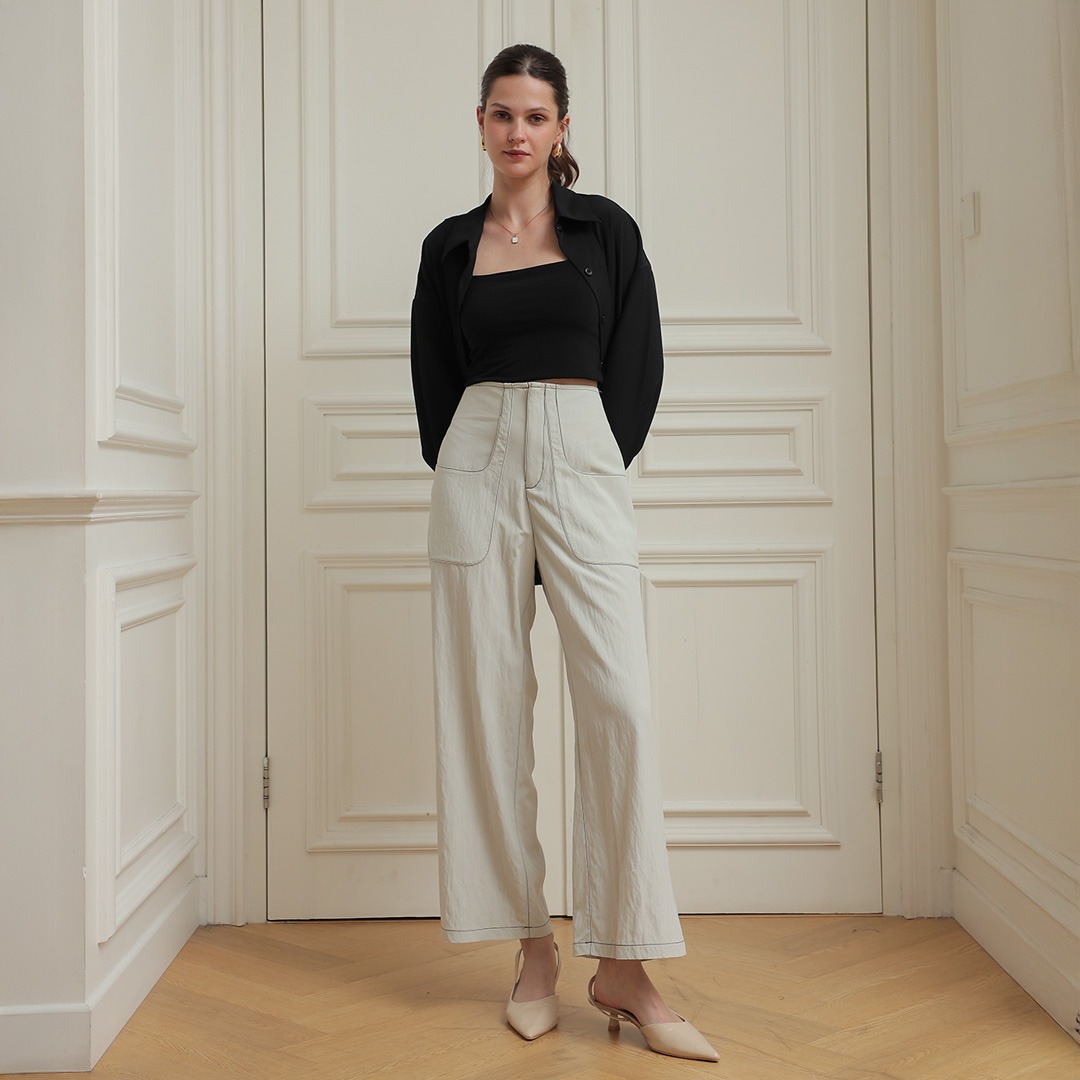 [Tutuloph] Hazel Pants | Celana Kulot Wanita High Waist Kantong Depan | Celana Kulot Casual & Nyaman untuk Daily Look – Tersedia Ukuran Jumbo Bigsize