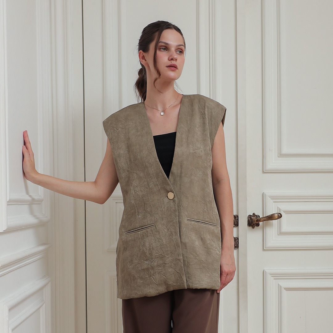 [Tutuloph] Sadie Vest | Atasan Vest Wanita | Women Top Casual Fashion Normal Bigsize