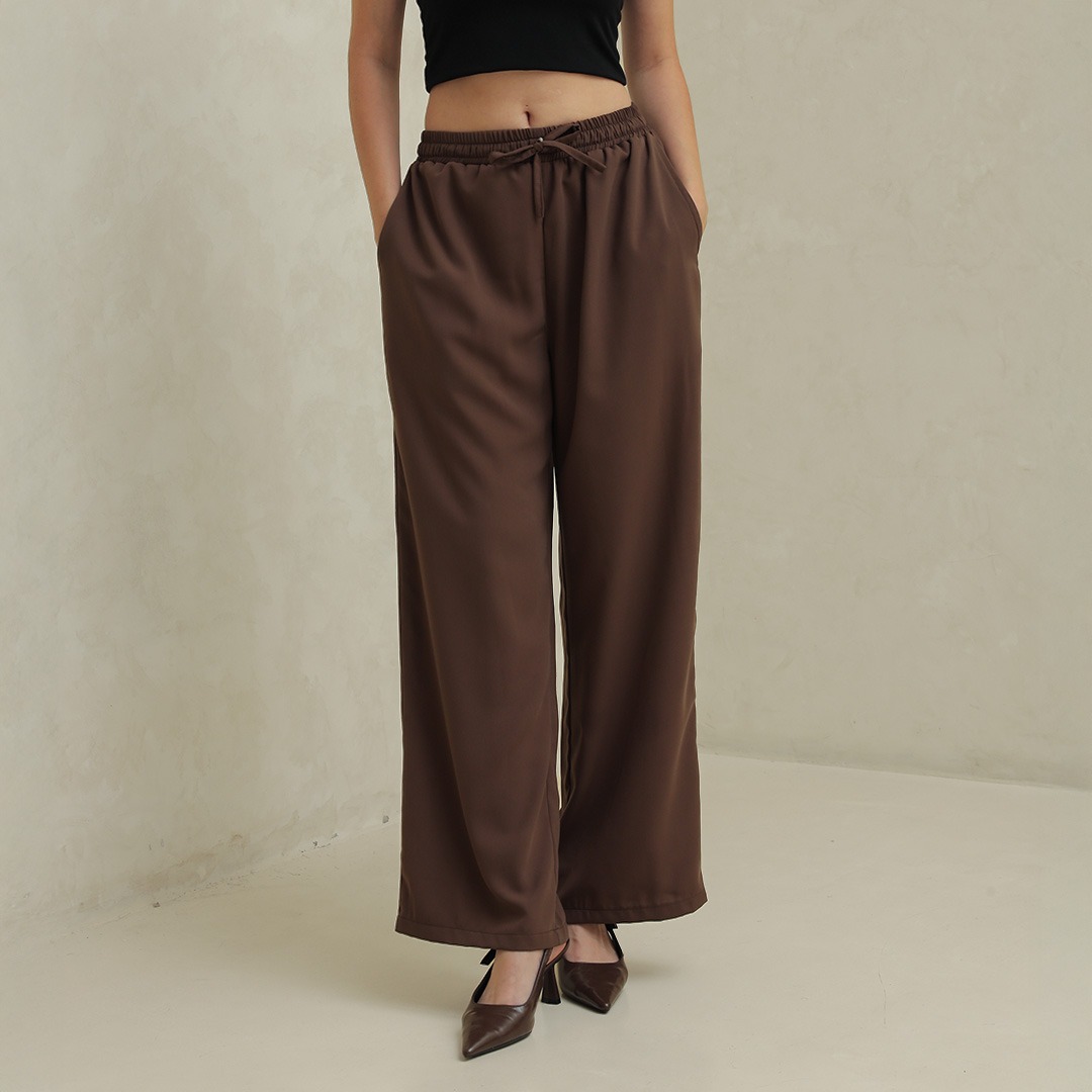 [Tutuloph] Aora Pants | Celana Kulot Wanita Karet Pinggang – High Waist, Flowly & Nyaman | Celana Kulot Casual Fit to Big Size untuk Daily & Hangout