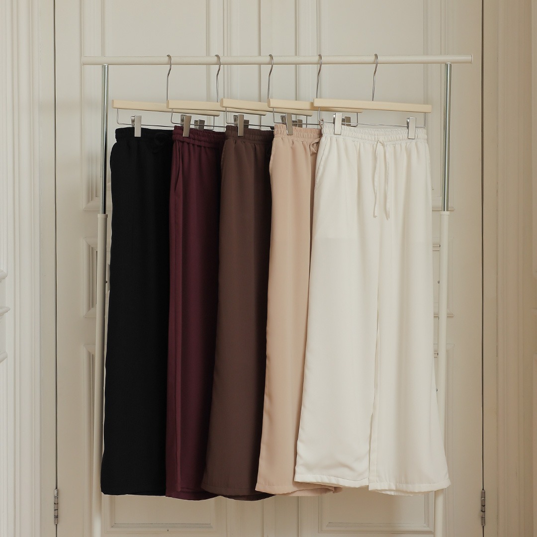 [Tutuloph] Aora Pants | Celana Kulot Wanita Karet Pinggang – High Waist, Flowly & Nyaman | Celana Kulot Casual Fit to Big Size untuk Daily & Hangout