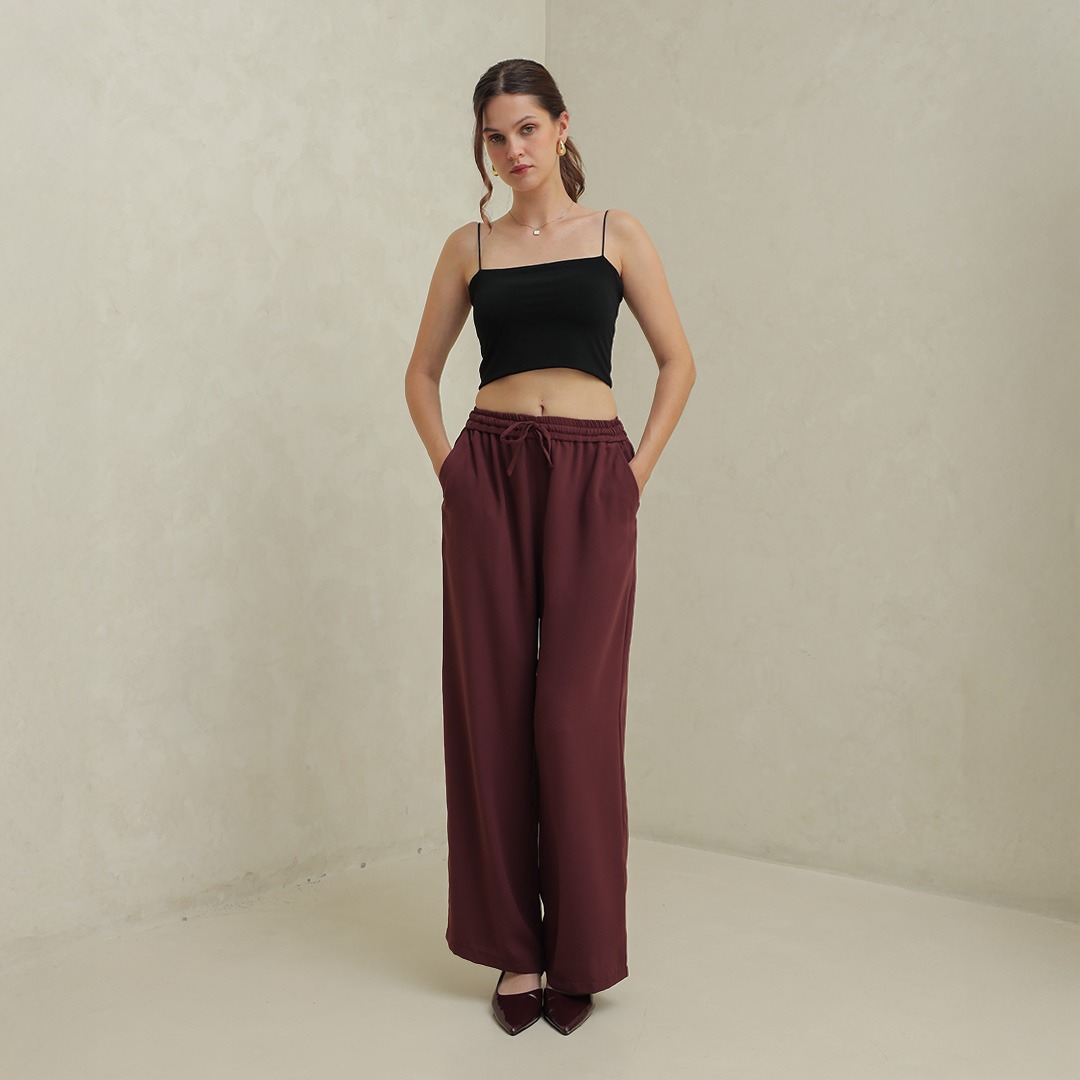 [Tutuloph] Aora Pants | Celana Kulot Wanita Karet Pinggang – High Waist, Flowly & Nyaman | Celana Kulot Casual Fit to Big Size untuk Daily & Hangout