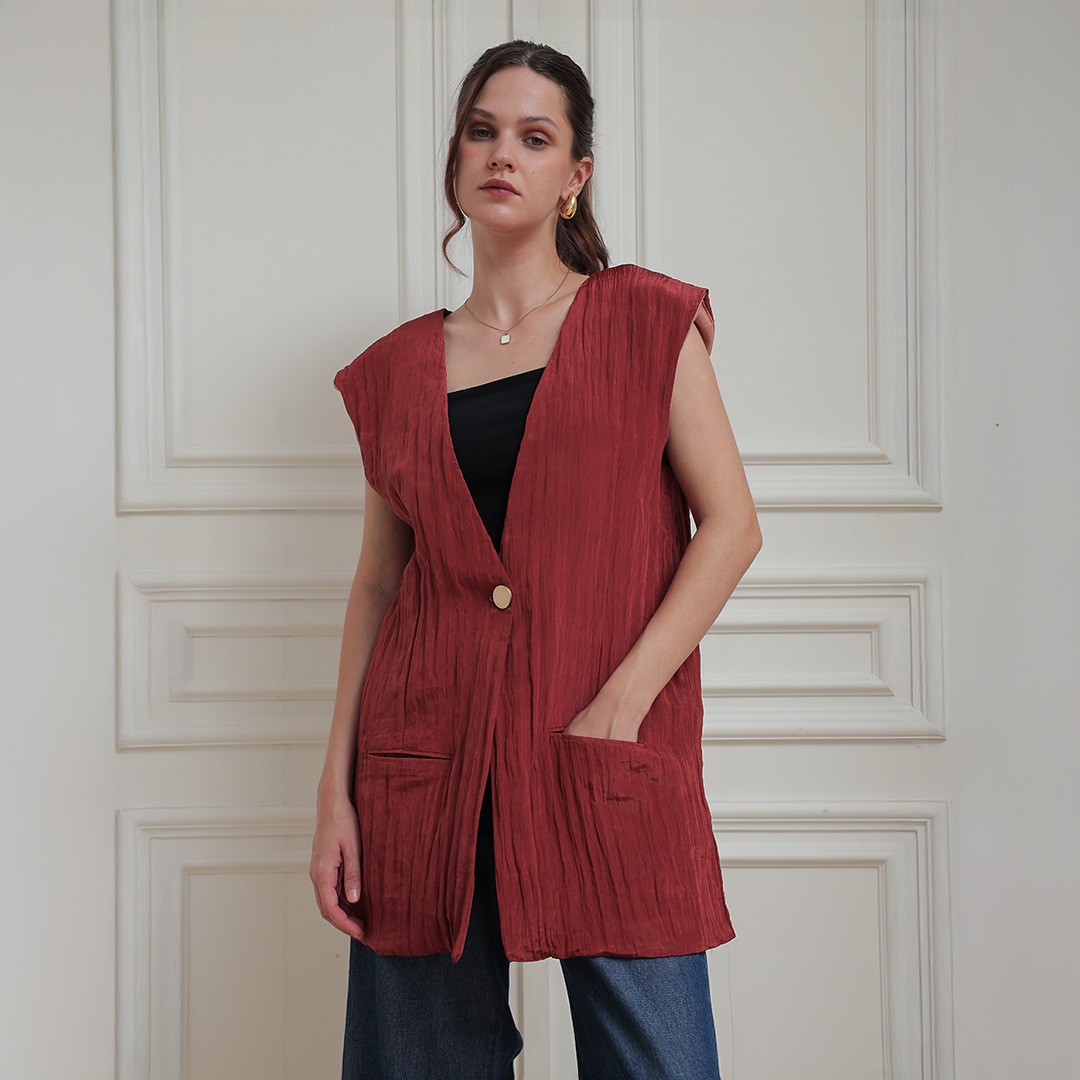 [Tutuloph] Jose Vest | Vest Atasan Wanita  | Women Top Casual Fashion Normal Bigsize
