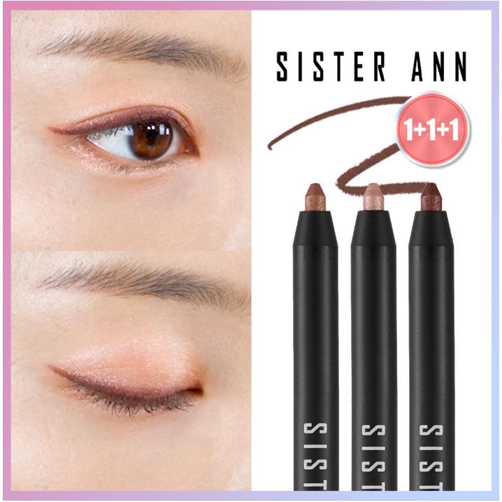 SISTER ANN_ [3ea Set]  Double Effect Waterproof Eyepencil *Best Warna Package*