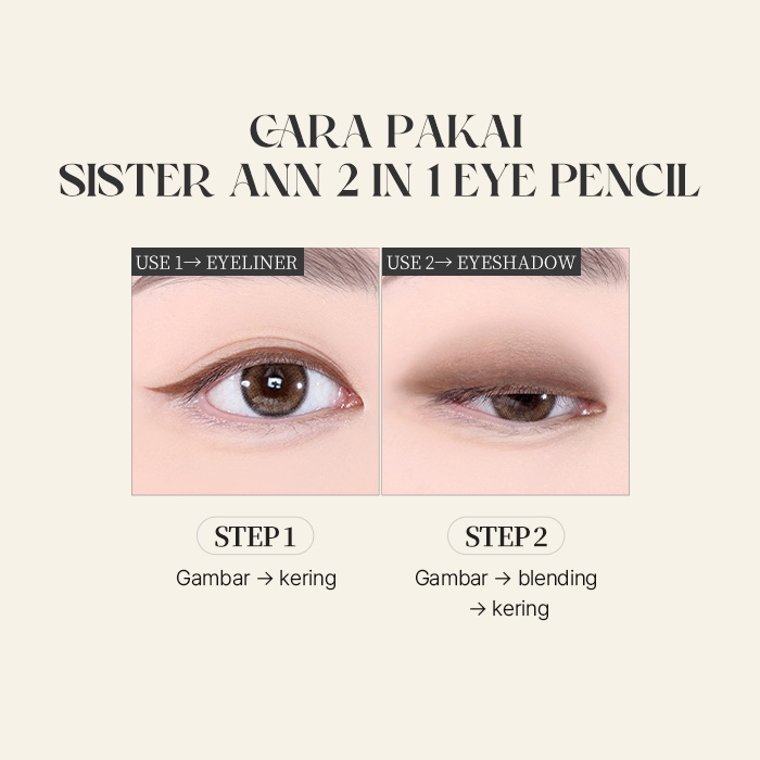 SISTER ANN_ [3ea Set]  Double Effect Waterproof Eyepencil *Best Warna Package*