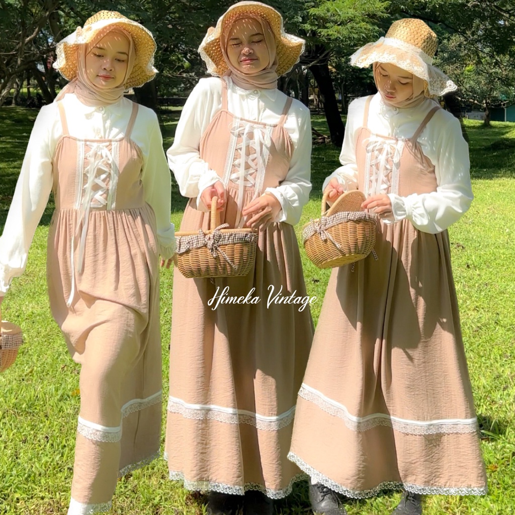 Reveena Overall (Sage & Khaki) | Himeka Vintage (Hanya Overall)