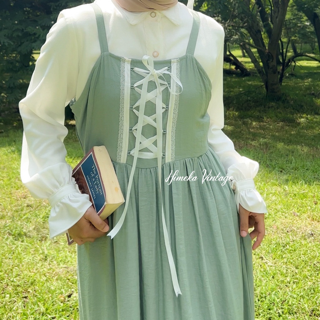 Reveena Overall (Sage & Khaki) | Himeka Vintage (Hanya Overall)