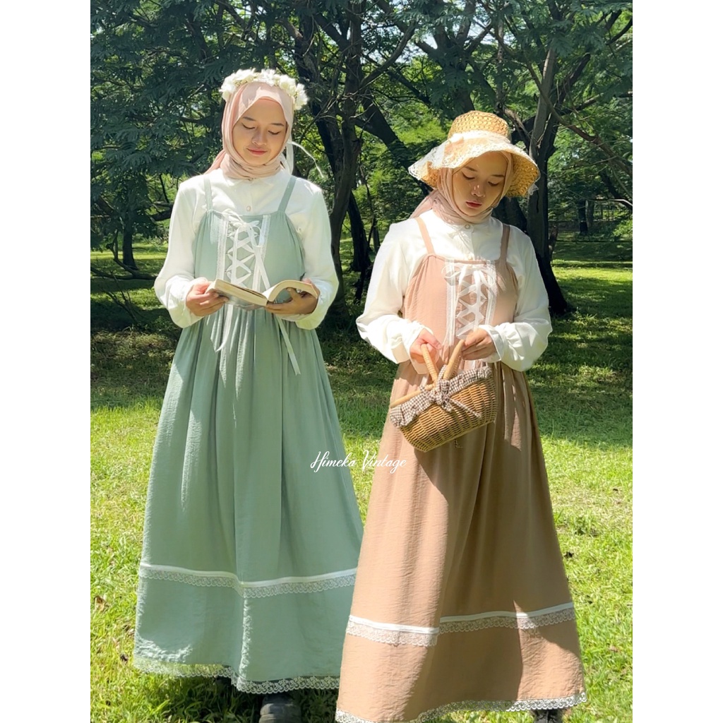 Reveena Overall (Sage & Khaki) | Himeka Vintage (Hanya Overall)