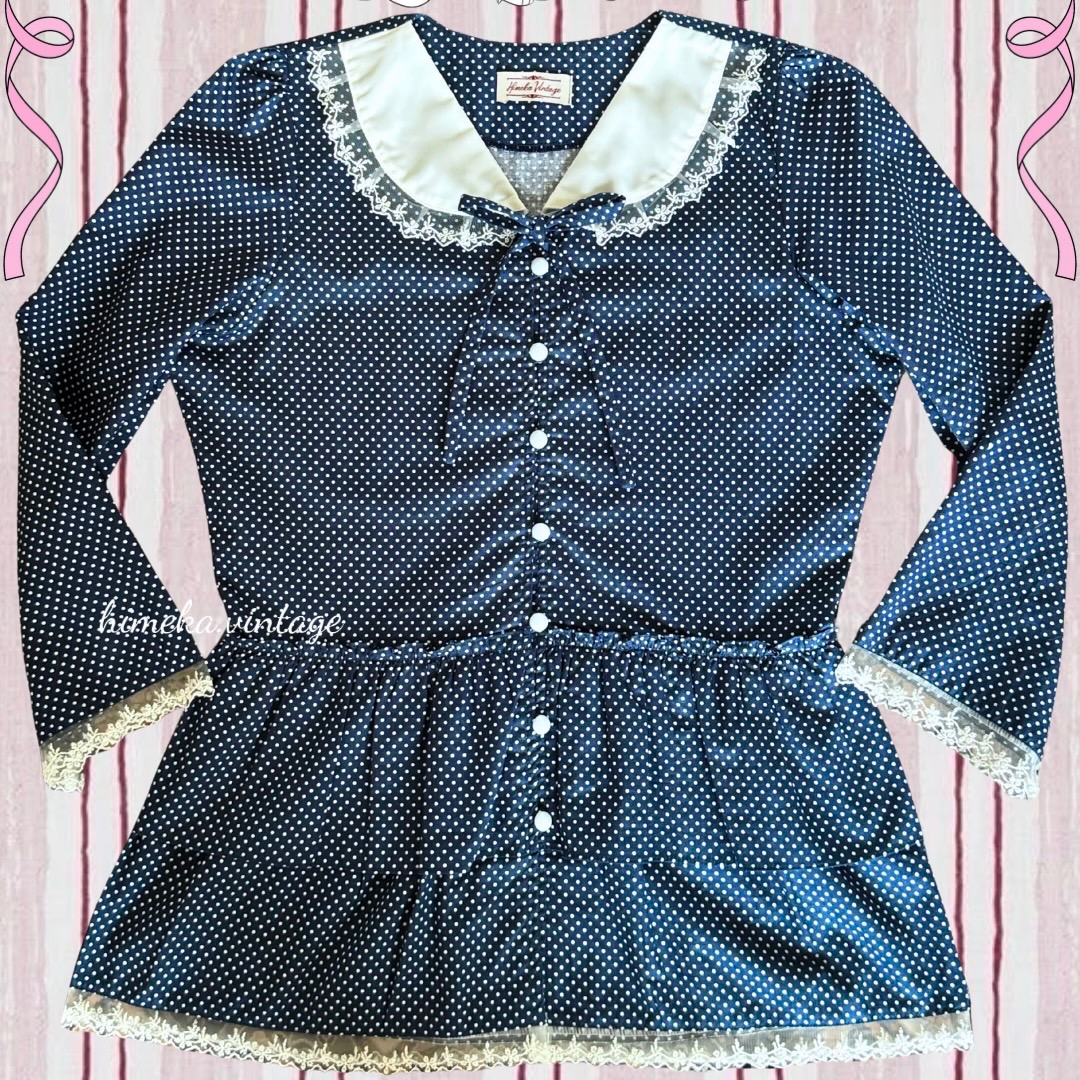 Rora Polkadot Cotton Blouse