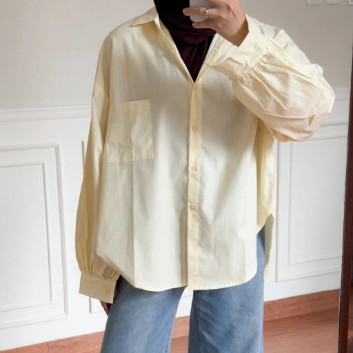 Image of Carmen Oversized Shirt by Dielle Official / Oversized Shirt / Cotton Shirt / Pinterest Aesthetic Shirt