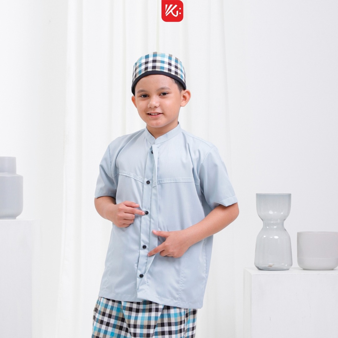 Baju Koko Anak KokoGibran / Baju Koko Biru / Baju Koko Adem/ Baju Koko Terlaris / Baju Koko Simple (KAAMIL)