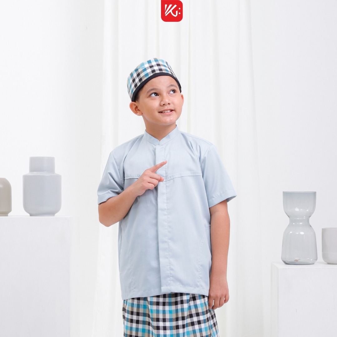 Baju Koko Anak KokoGibran / Baju Koko Biru / Baju Koko Adem/ Baju Koko Terlaris / Baju Koko Simple (KAAMIL)
