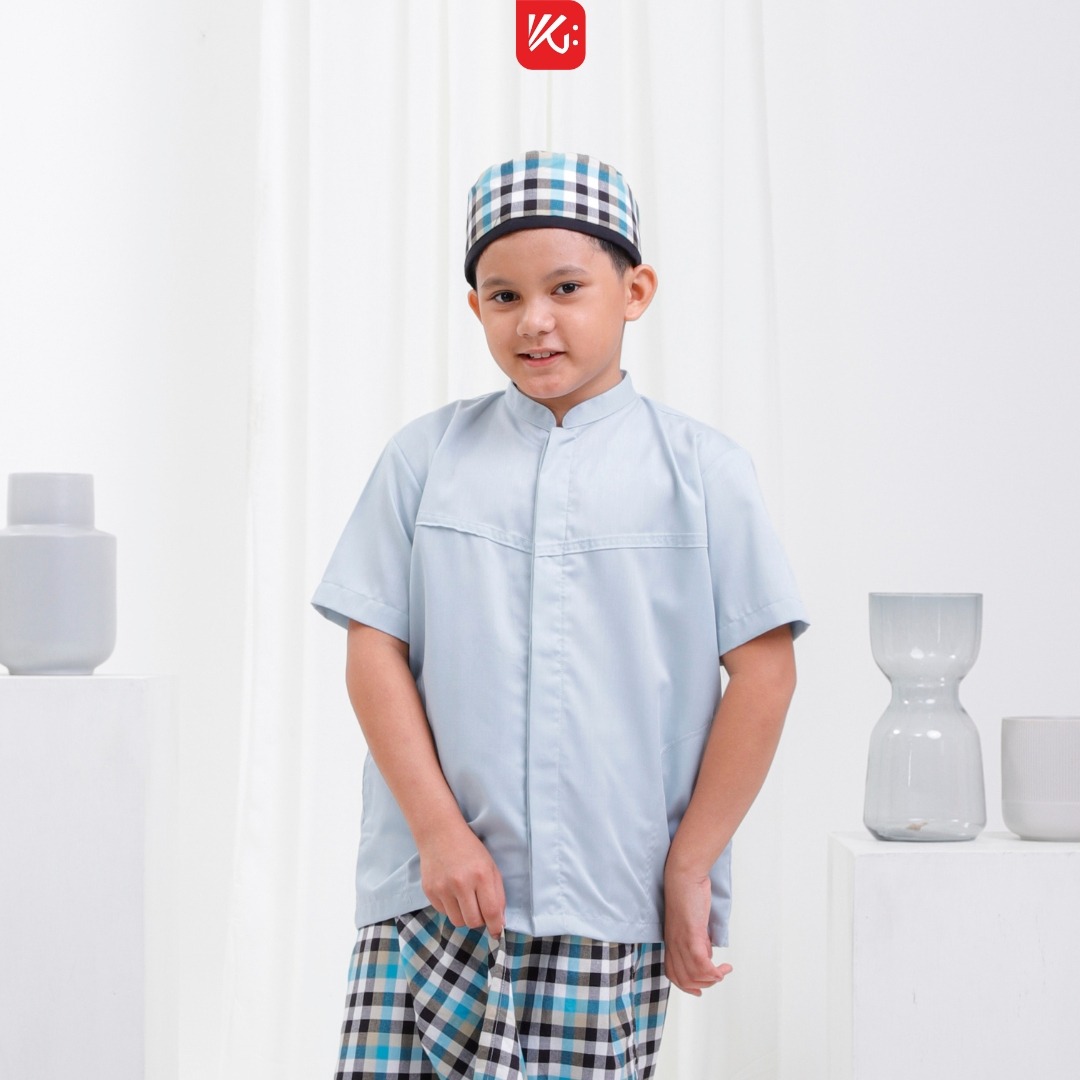 Baju Koko Anak KokoGibran / Baju Koko Biru / Baju Koko Adem/ Baju Koko Terlaris / Baju Koko Simple (KAAMIL)