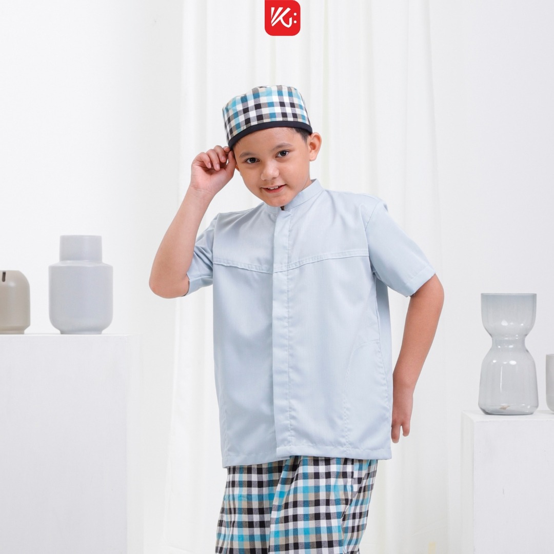 Baju Koko Anak KokoGibran / Baju Koko Biru / Baju Koko Adem/ Baju Koko Terlaris / Baju Koko Simple (KAAMIL)