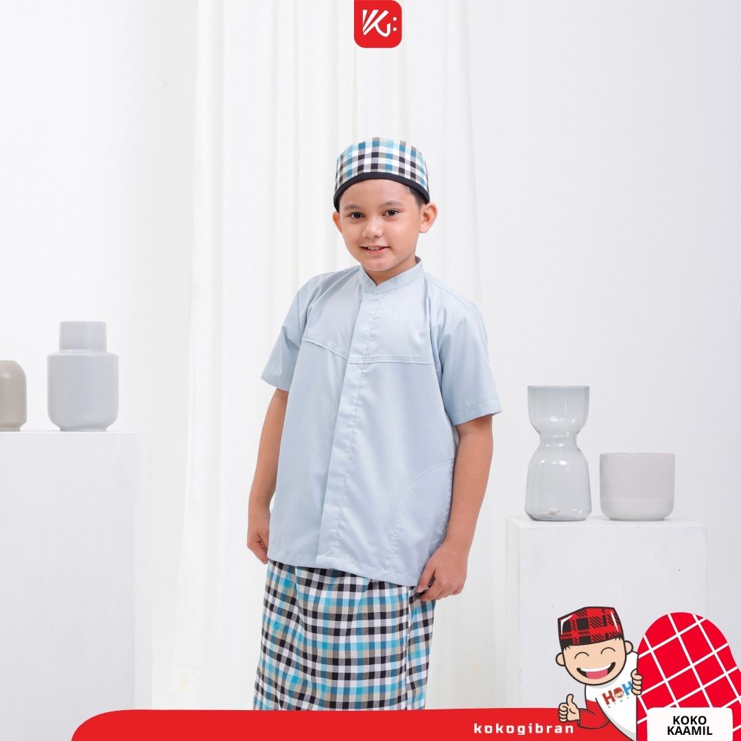 Baju Koko Anak KokoGibran / Baju Koko Biru / Baju Koko Adem/ Baju Koko Terlaris / Baju Koko Simple (KAAMIL)